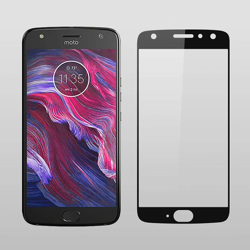 Закаленное стекло с полным покрытием для Motorola Moto X4 Защитная пленка экрана