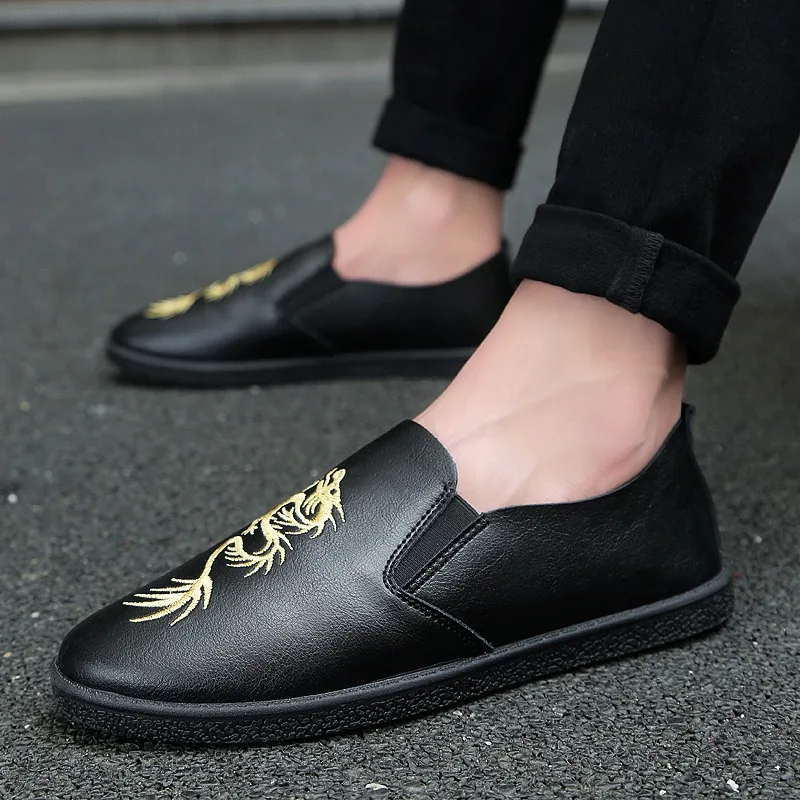 

2017 spring autumn men shoes high quality Artificial leather man Hand-sewn outdoor flats flexible boat shoes size 39-44