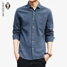 Весенние мужские повседневные рубашки, хлопок, черный, белый, длинный рукав, одежда для мужчин, длинный рукав, облегающая блузка размера плюс M 5XL