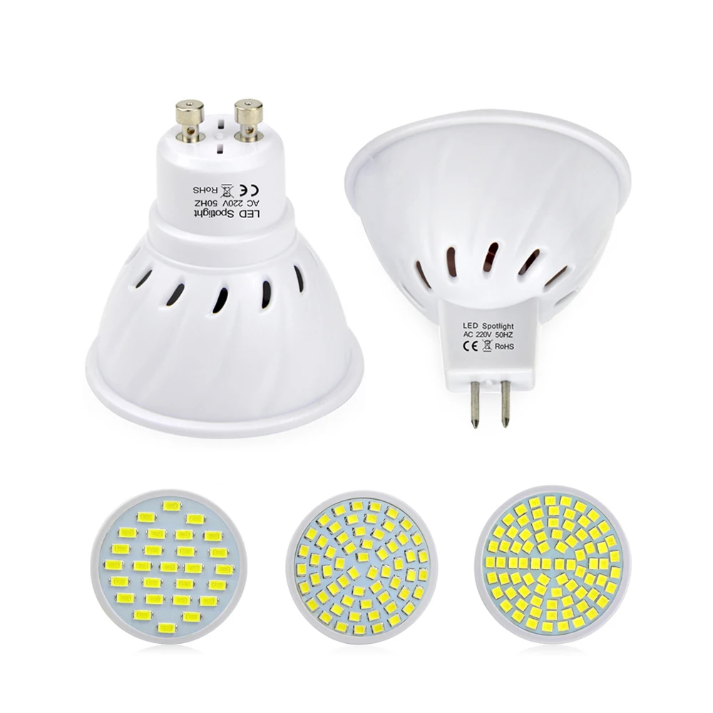 

220V GU10 MR16 2835 5730 SMD LED Spotlight Lamp LED Bulb GU5.3 Lamparas Spot light Candle Downlight Replace CFL 5W 7W 9W 12W 15W