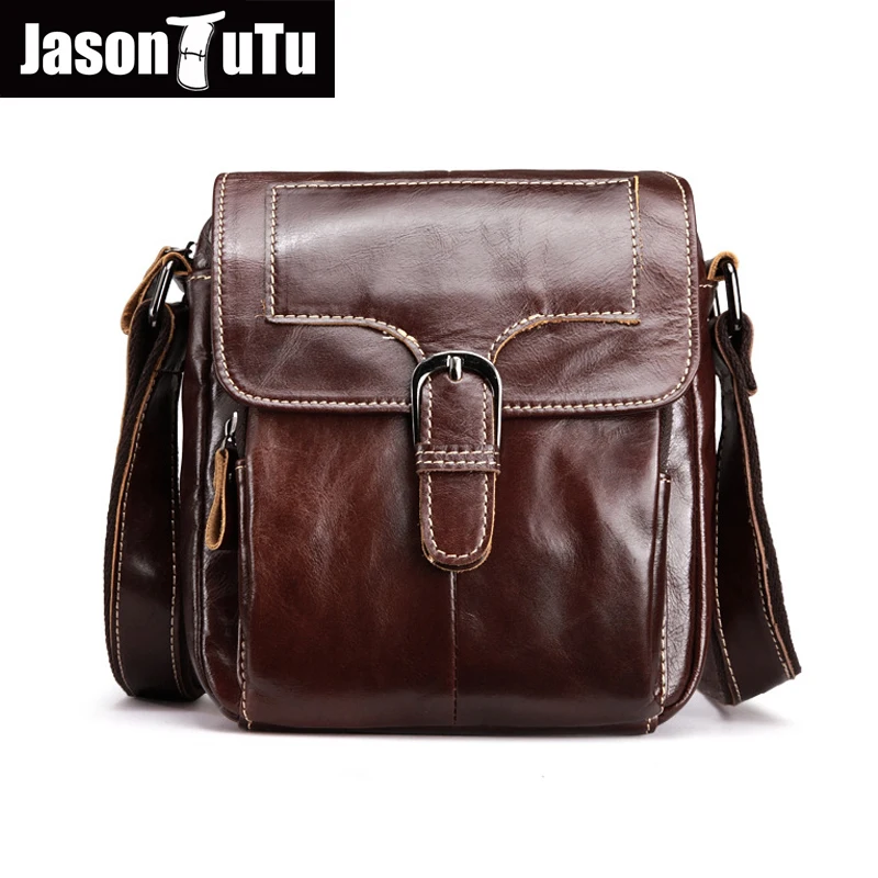 

JASON TUTU Casual Genuine Leather Man Messenger Bags Cowhide Leather Male Cross Body Bag Casual small shoulder bag HN42