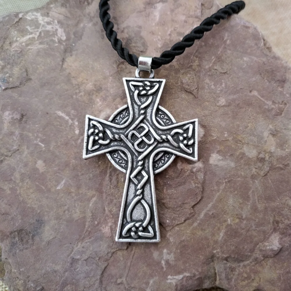 SanLan Cross viking Pendant celtico Cross knot Necklaces Male Cross