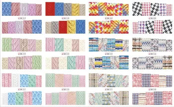 

UPRETTEGO 12 PACKS / LOT NAIL ART BEAUTY WATER DECAL SLIDER NAIL STICKER WOOL FABRIC TEXTILE PATTERN HOUND TOOTH BN517-528