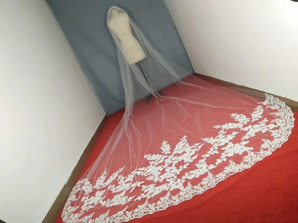 real-photos-one-layer-white-ivory-bridal-veils-lace-applique-edge-cathedral-length-300cm-custom-size-bride-wedding-veil-free-shipping (5)