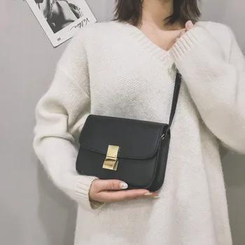 

Newhotstacy Bag 060219 women's Locks Small Square Bag Stewardess Bag single Shoulder Bag 6d99 0d4