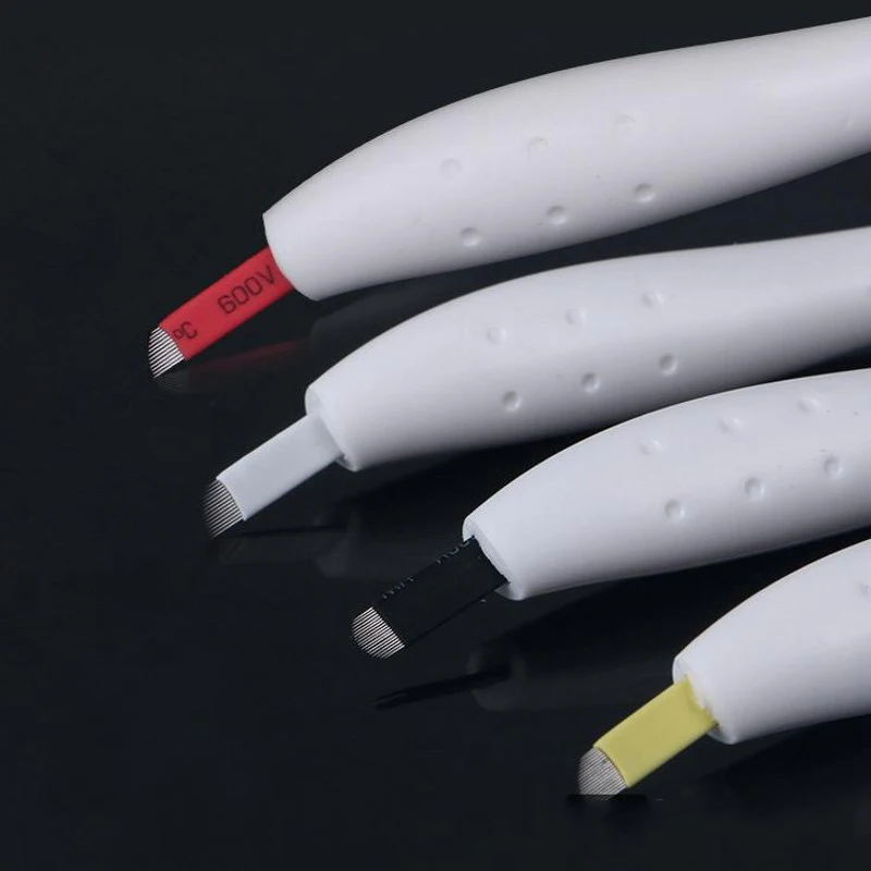 

3pcs Sterilized 12/14/17/18U Disposable Microblading Pen Manual Eyebrow Tattoo Tebori Pen Hand Tools Manual Microblade Needles