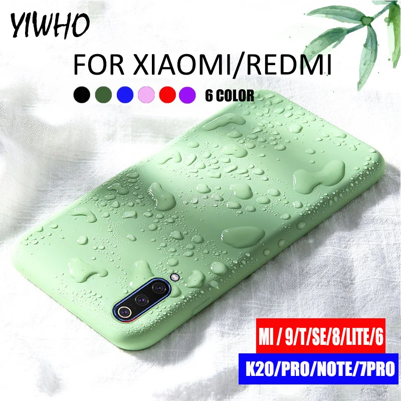 

Original Liquid Back for Xiomi 9T PRO Silicone Case Redmi 7A Note 7 7A K20 Cover for Xiaomi 8 6 9 Se Lite Cases Redme Soft Cases