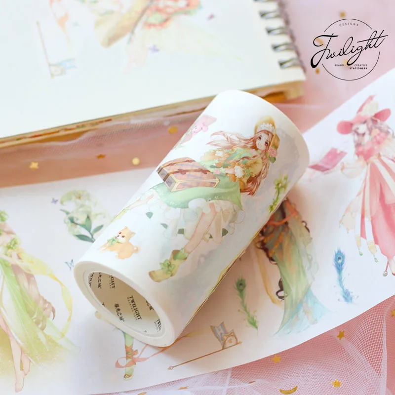 Cute magic girl wide washi tape high quality masking tape ...
