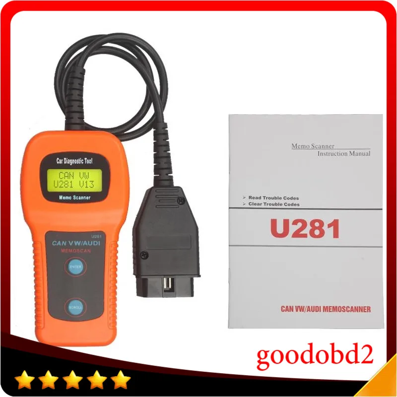 U281 подушка безопасности авто Уход За Автомобилем Memoscanner автомобильный диагностический инструмент код двигателя считыватель сканирующий инструмент для audi VW Memoscan U281