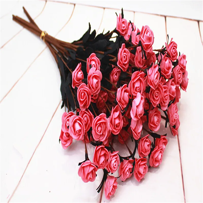 15 Heads/Bouquet Silk Rose European Style Artificial Flower High Quality Bouquet Fake Flowers Wedding Home Party Decoration