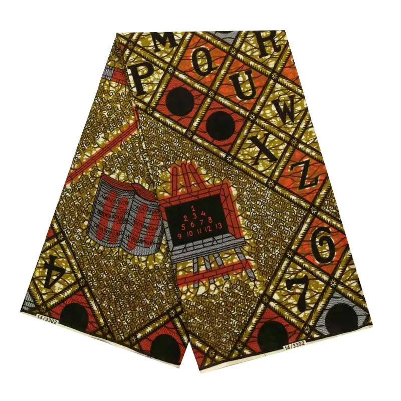 

HOLLANDAIS african wax 100% cotton 6 yards/piece dutch block printed in fabric high quality V-L 401