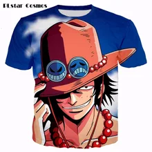 PLstar Cosmos Classic Anime One Piece 3D Print Ace t-shirt summer t shirts Short sleeve tshirt Cartoon women/men T shirt tops