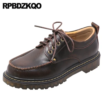

japanese school drop shipping elderly elevator flats ladies 2019 vintage women oxfords shoes round toe china thick sole lace up