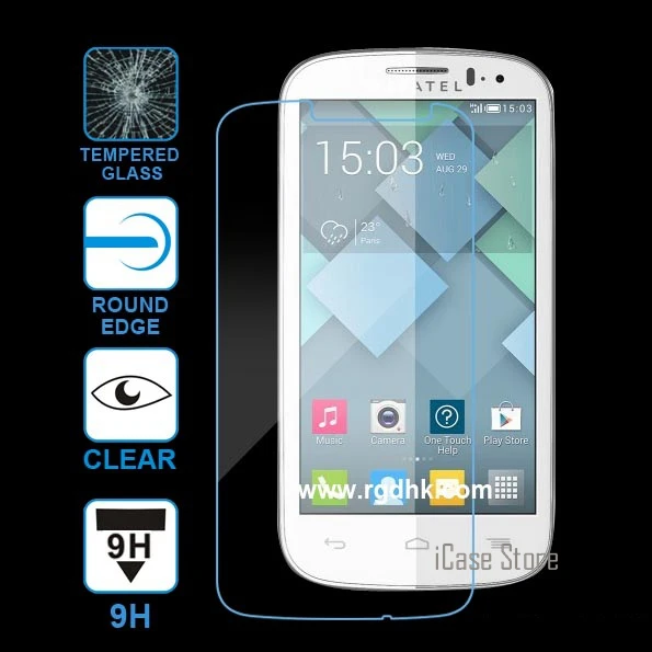 

9H Tempered Glass For Alcatel One Touch Pop C3 C5 C7 C9 pixi 3 4 3.5 4.0 4.5 5.0 idol 2 3 4.7 5.5 Screen Protector Film Case