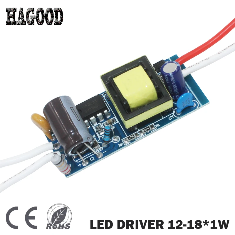

12-18W LED Driver Transformer Input AC90-265V Output DC42-63V Constant Current 280-300mA Power Supply Adapter for Led Lamps