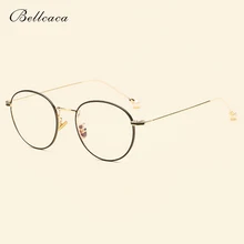 Bellcaca оправа для очков женские круглые очки для работы за компьютером оптические прозрачные линзы круглые винтажные очки оправа для женщин BC355