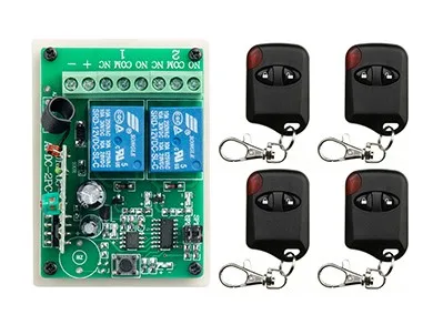 

New DC12V 2CH 4patch lamp RF wireless remote control switch system Electro motor positive and negative rotation Momentary Toggle