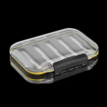 Водонепроницаемый ящик для ловли нахлыстом, двухсторонний прозрачный щелевой пластиковый и Поролоновый чехол для хранения рыболовной приманки, коробка для рыболовных снастей, 2 цвета