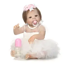 Полное тело силикон возрождается девочка кукла 23 "НПК настоящая кукла рождаются игрушки для kdis подарок bonecas brinquedo Menina