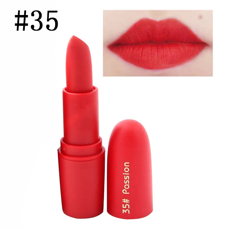 Сексуальная матовая бархатная Помада карандаш с красными губами стойкий макияж коричневая матовая помада высокого качества - Цвет: R35