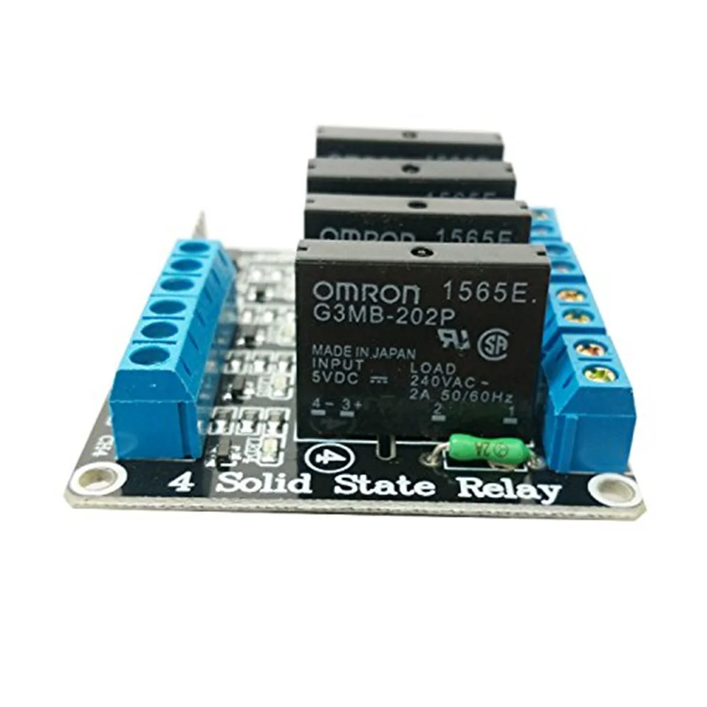 

5V 4-Channel Solid State Relay High Level Trigger SSR Module Board for Arduino ARM DSP PIC With Resistive Fuse