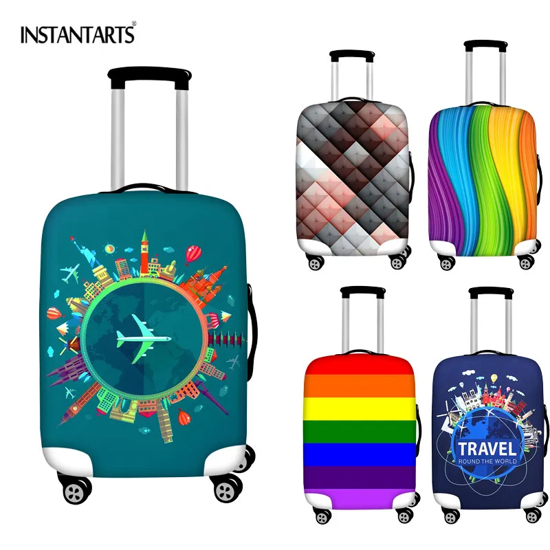 

INSTANTARTS Thickened Luggages Protective Cover for 18-30 Inch Trolley Cases Waterproof Elastic Suitcases Bag Dust Rain Covers