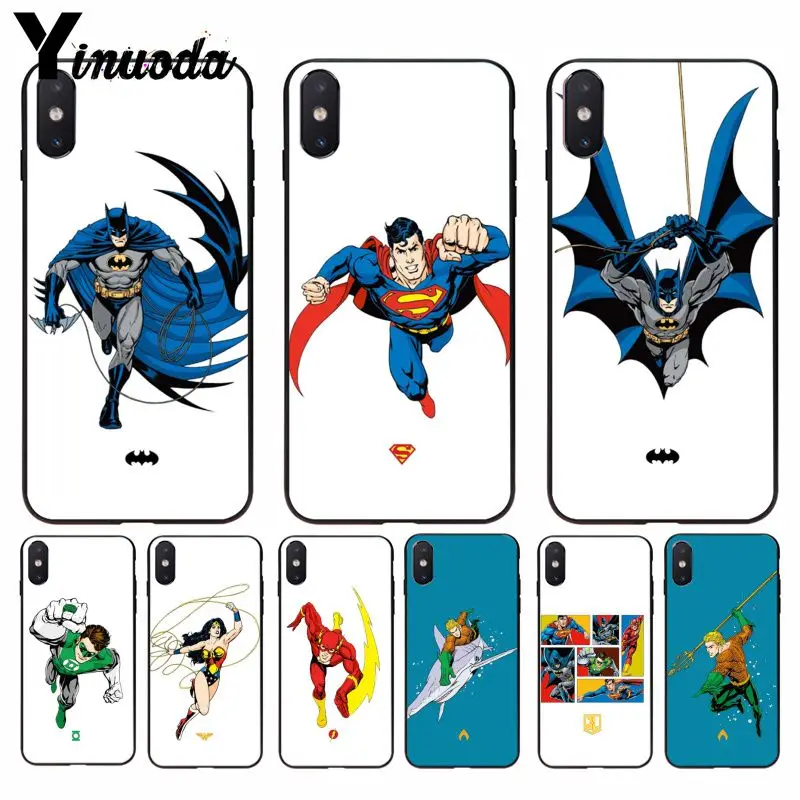 Yinuoda Marvel Justice League Высокое качество Аксессуары для телефонов Чехол Apple iPhone 8 7 6 6S Plus X