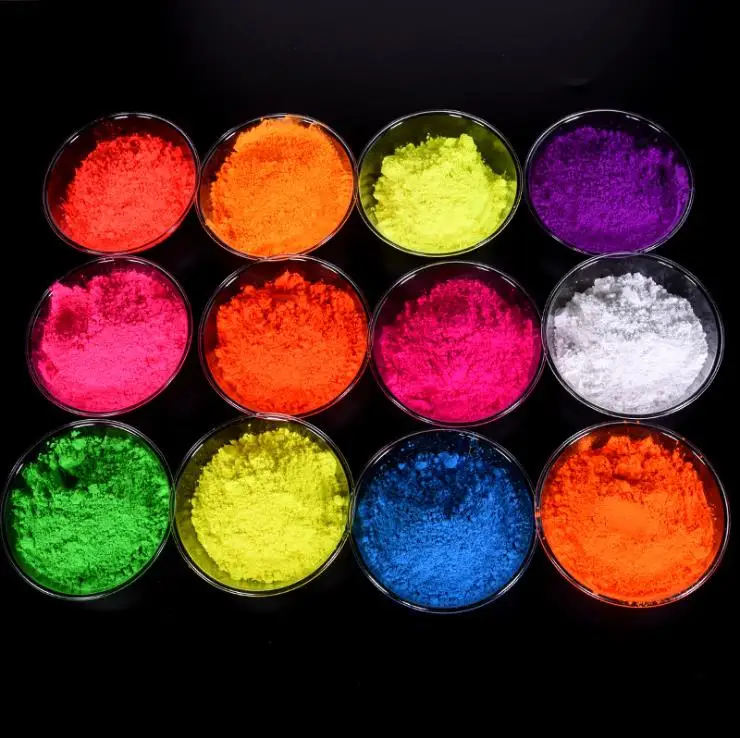 

Multi-Color Neon Pigment Powder Fluorescent color Gradient Fluorescence Effect Neon Pigments Safe for used as Eye Shadow