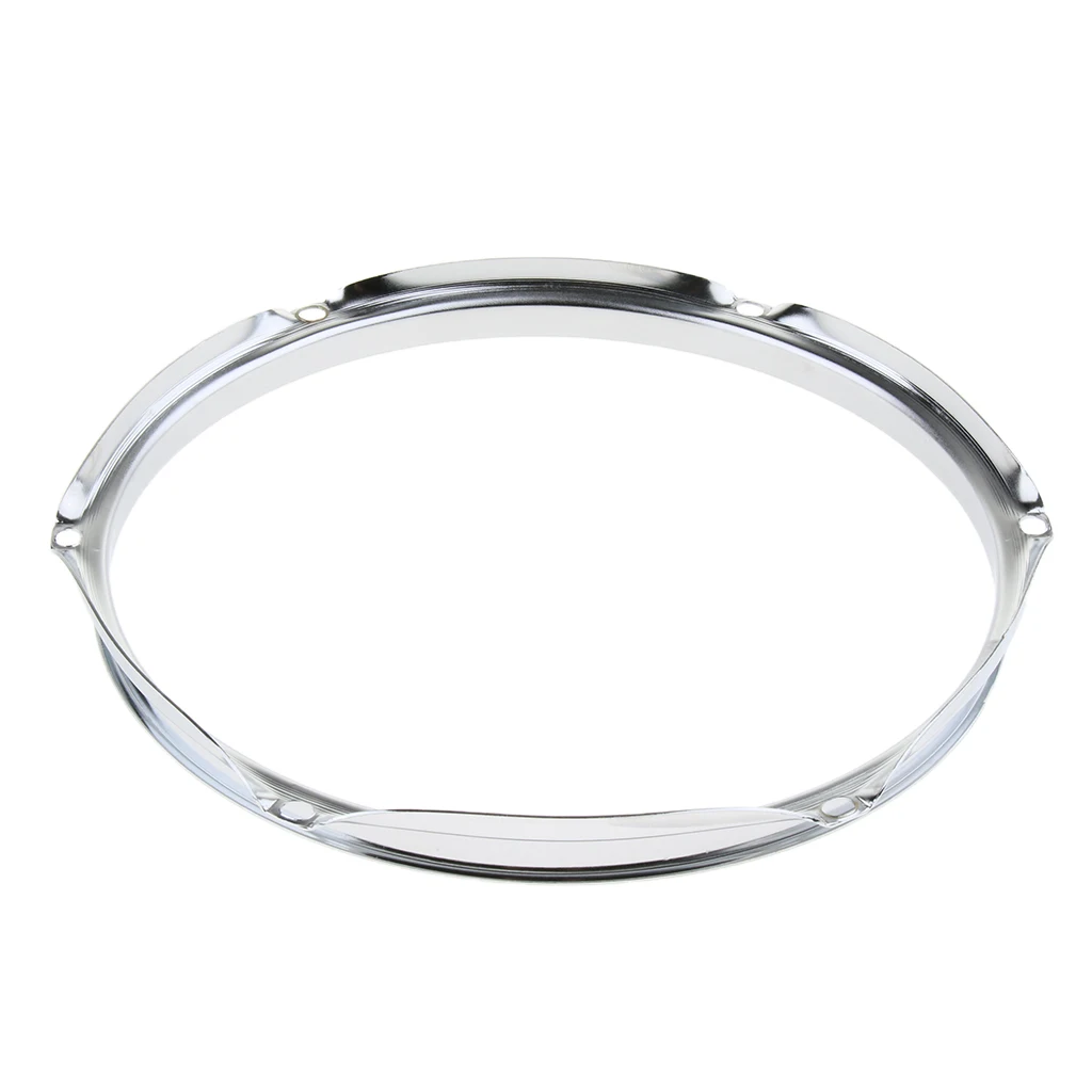 Tooyful 1 Pair Iron Tom Drum Die Cast Hoop Rim Rings Silver for Drum-player Percussion Instrument Accessory