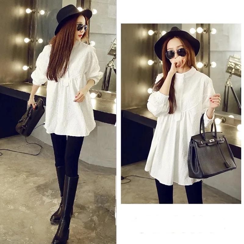

HOT Sale Autumn Funny Pregnancy T Shirts For Pregnant Women Maternity white Tops Tees Clothes Mamma Wear Clothes Plus Size S-3XL