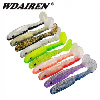 

WDAIREN 10pcs/lot soft bait fishing Lure manual silicone Bass Minnow 10cm/9g Handmade Baits Swim Plastic Shad Lure Pasca WD-434