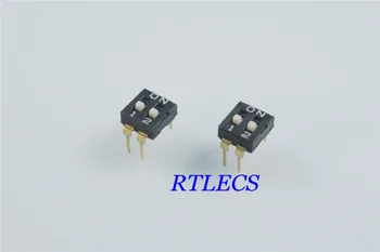 

50pcs Dip Switches SPST 2 Position 2.54mm 0.100" Slide Standard Actuator Raised Through Hole PCB Vertical 2 Way DIP Switch