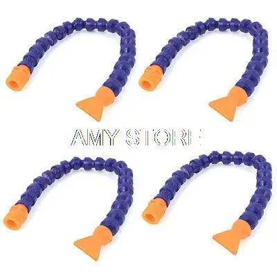 

16mm Male Thread Plastic Flexible Water Oil Coolant Pipe Hose 12" Long
