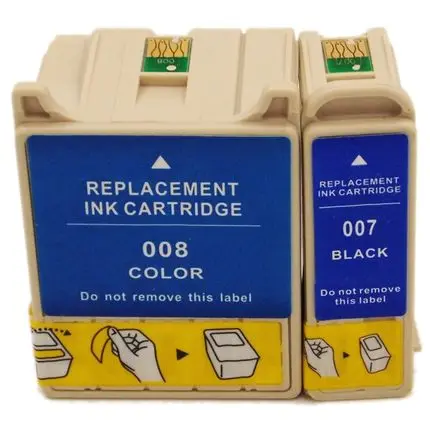 2x T007 T008 Ink Cartridge compatible 