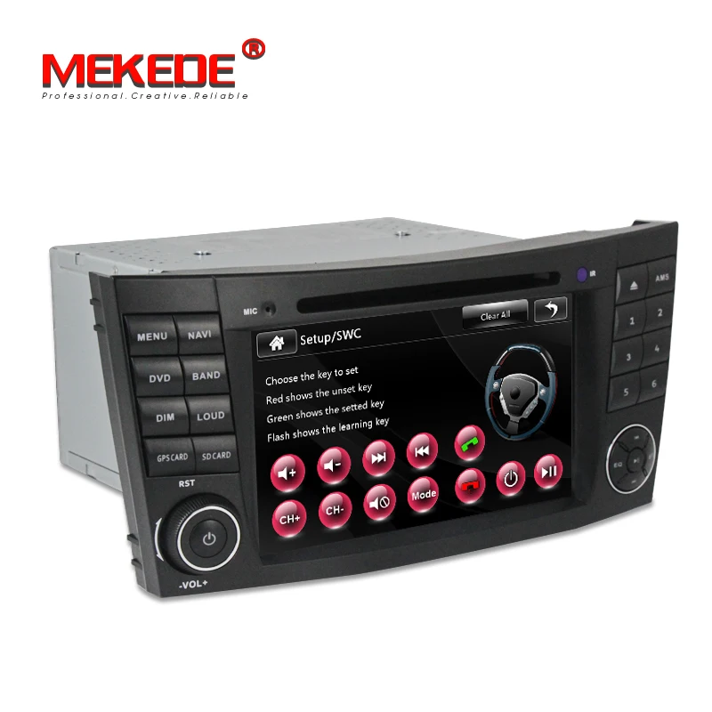 Два Din 7 дюймов DVD мультимедиа плеер для Benz E Class/W211/E200/E220/ e300/E350 с USB gps Радио стерео BT
