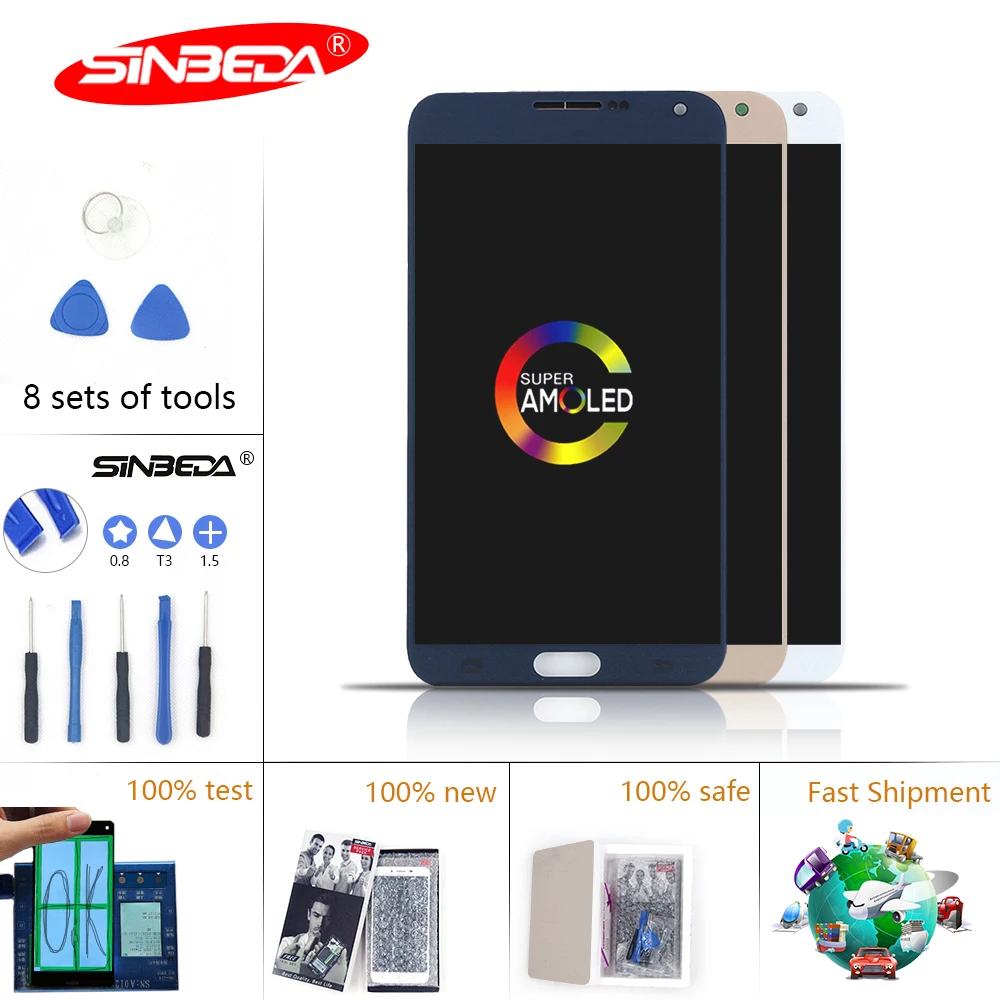 

5.5"Sinbeda Super Amoled LCD Tela For Samsung Galaxy E7 E7000 Display Touch Screen Digitizer Assembly Replacement