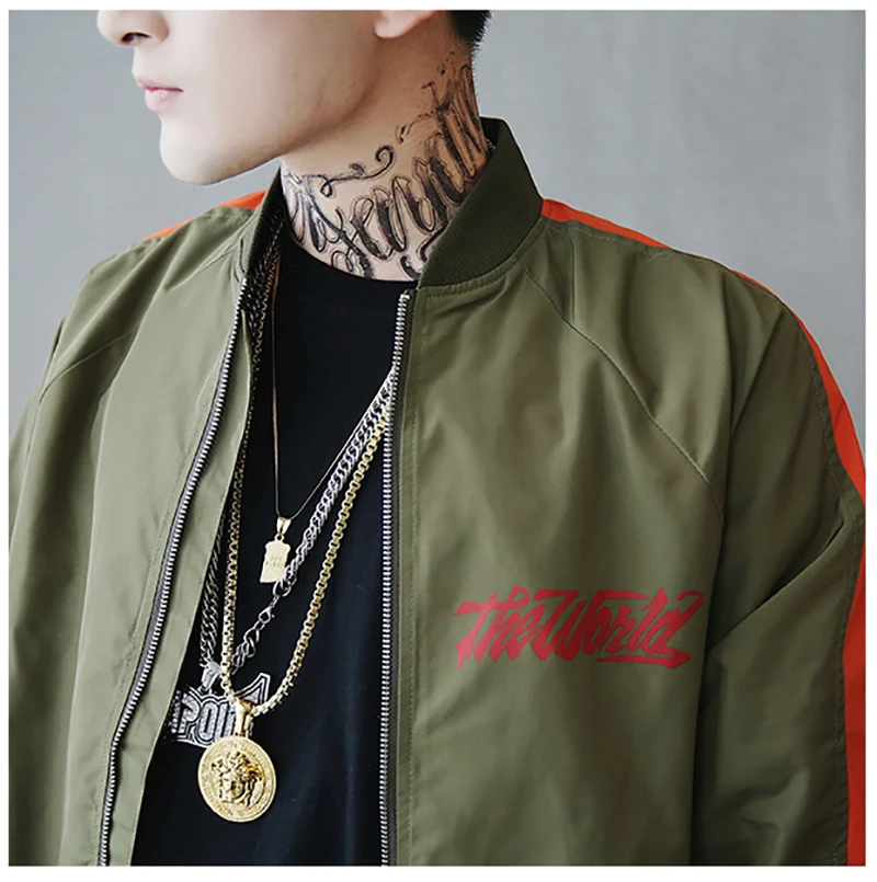 Bomber Jacket Men Pilot Printed Streetwear  (16)