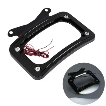

Curved License Number Plate Frame Mount LED Light For Harley Road Street Glides