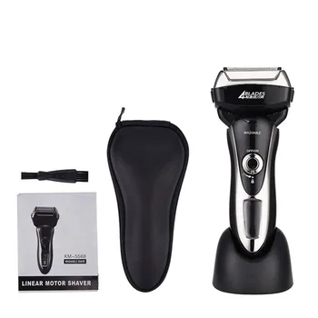 

1.5 hours Fast Charged 4 blades beard Shaving Cutting Machine LCD Display Men's Razor washable Electric Shaver with Lock S42