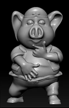 3d modelo alívio para cnc em formato de arquivo stl porco