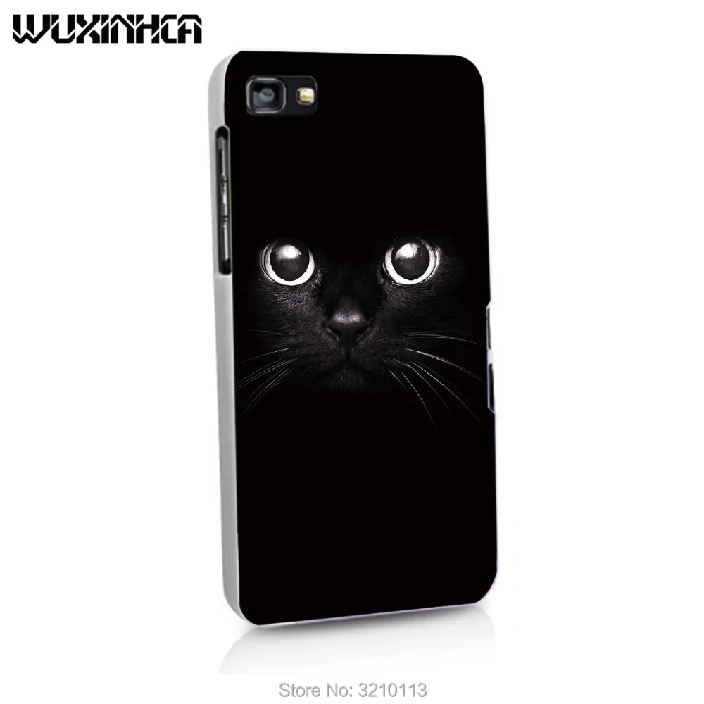 

WUXINHCA High Quality Hard Plastic Case Cover For Blackberry Z10 Z30 A10 Q5 Q10 Q20 Black cat Patterns phone case