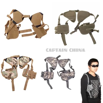

Military Tactical Pistol Adjustable Shoulder Holster Vertical Shoulder Gun Holster with Pouch for All Pistol