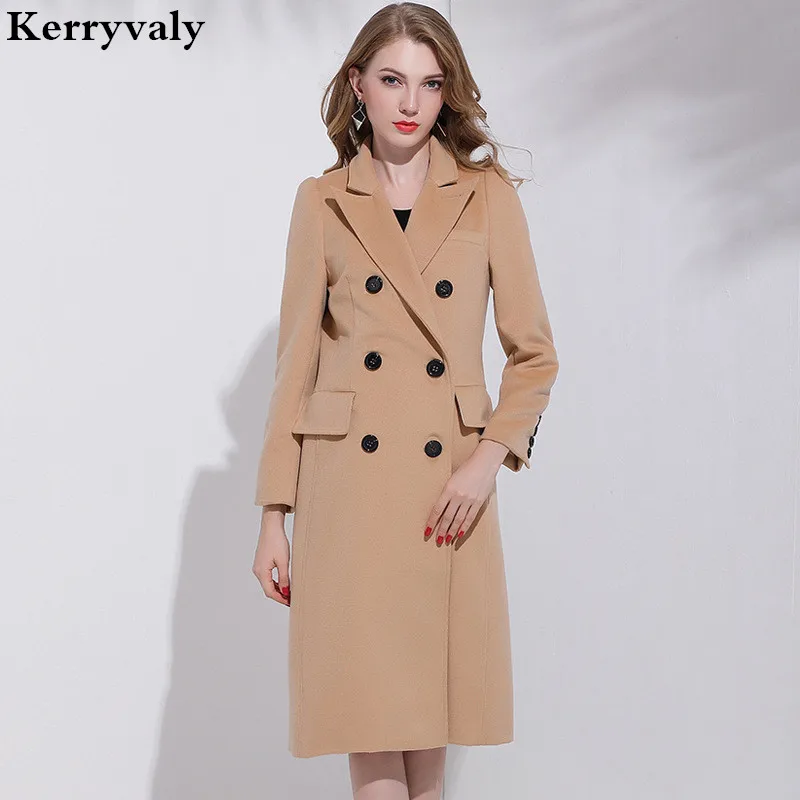 Aliexpress.com : Buy Winter Women Camel Cashmere Long Woolen Coat ...