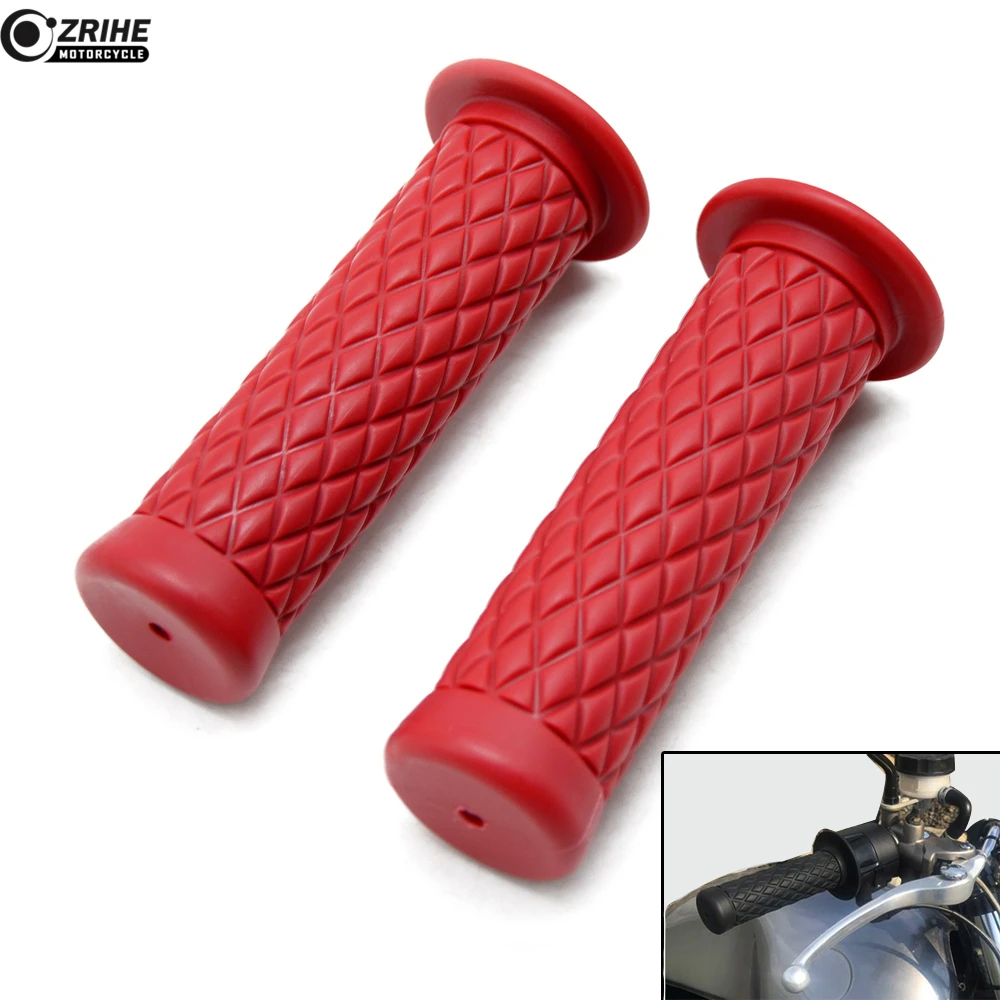 7/8&amp;quot; 22MM Retro Motorcycle Handlebar Grips Sportster Cafe Racer Handle Bar Grips for kawasaki KDX250 KDX250SR KDX 250 S R 125