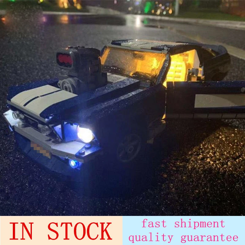

21047 Creator Expert Ford Mustang With Led Light Set Building Blocks Bricks Assembled Toys For Kids