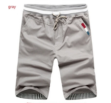Лидер продаж! Классические летние модные мужские шорты, повседневные спортивные пляжные хлопковые шорты для мужчин, 8 цветов на выбор, размер XL, 2XL, 3XL - Цвет: Gray