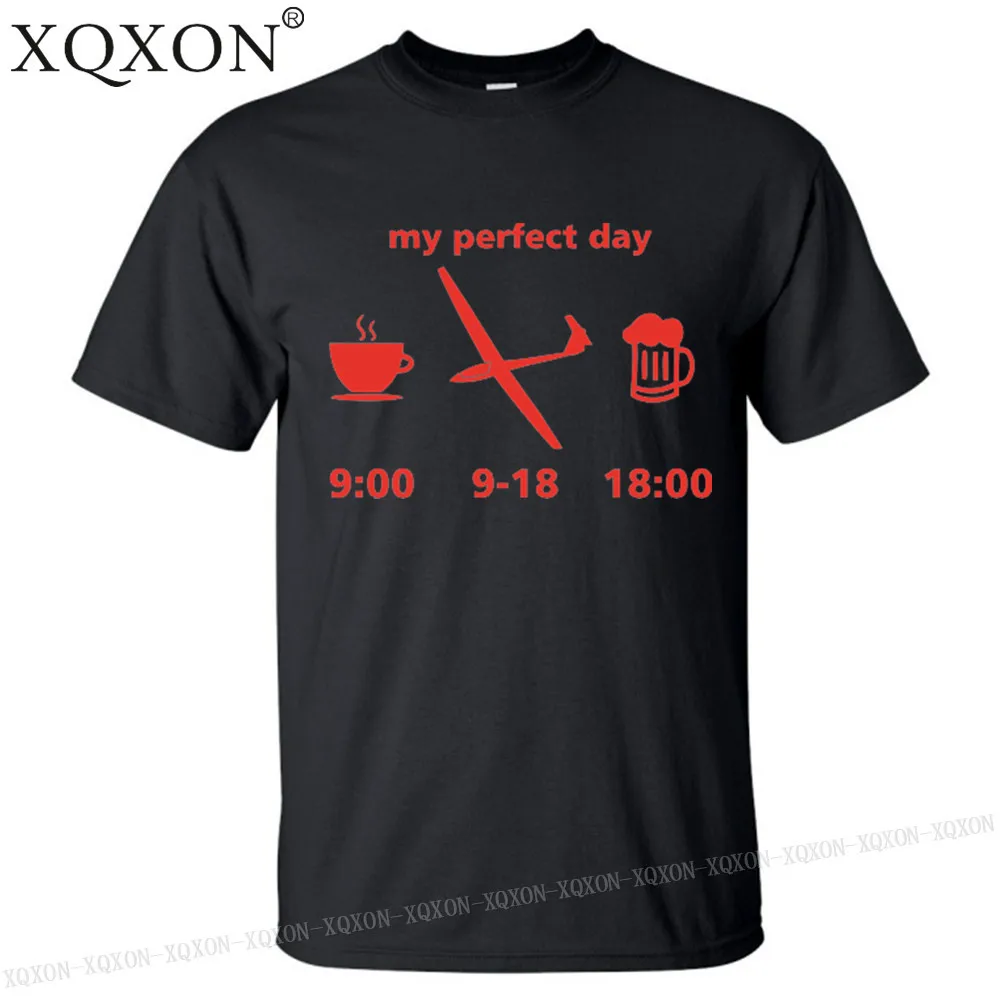 XQXON-my perfect day скользя Для мужчин футболка хорошего качества хлопок Летние Короткие рукава человек футболка; Топы K113 - Цвет: Black