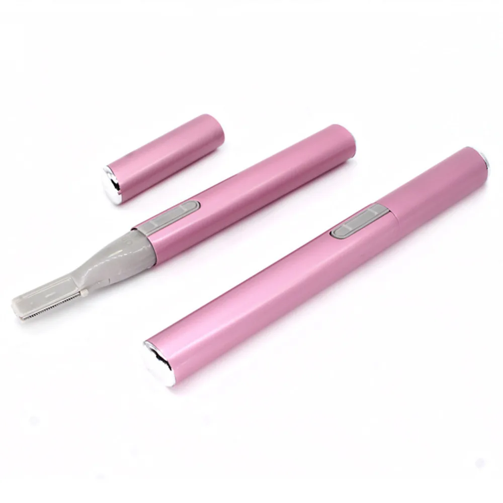 

Pink Practical Electric Face Eyebrow Hair Trimming Scissors Blade Razor Epilator Mini Portable Shaver Remover Trimmer