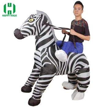 

New Style Zebra Inflatable Costume Halloween Cosplay Party Dress up Clothing Carnival Inflatable Zebra Costume For Women Men