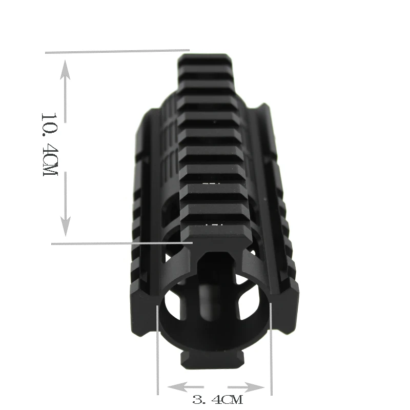 - de para Airsoft Alta Qualidade Polegada Handguard Sistema Ferroviário & Combinação Terno bk Aeg m4 - M16 Cqb 4.0 12 Cheap Acessórios e suporte de extensão